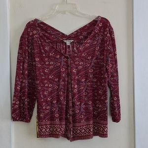 Lucky Brand oversized button down Top size Medium